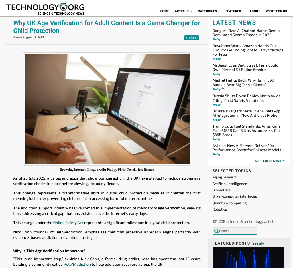 technology.org article