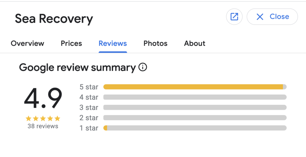 sea recovery rehab spain reviews